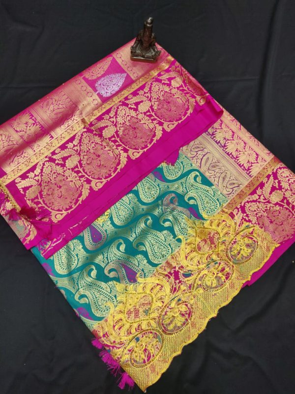 Costly handmade kanjivaram pure silk 